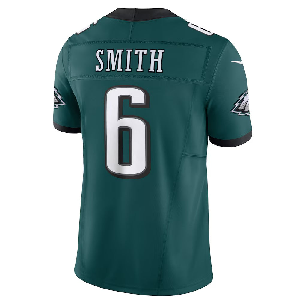 Silnrao P.Eagles #6 DeVonta Smith Midnight Green Vapor F.U.S.E. Limited Stitched Jerseys