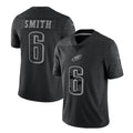 Silnrao P.Eagles #6 DeVonta Smith Player Black REFLECTIVE Limited Stitched Jerseys