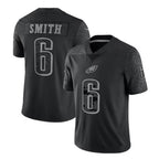 Silnrao P.Eagles #6 DeVonta Smith Player Black REFLECTIVE Limited Stitched Jerseys