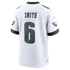 Silnrao P.Eagles #6 DeVonta Smith White White Game Stitched Jerseys