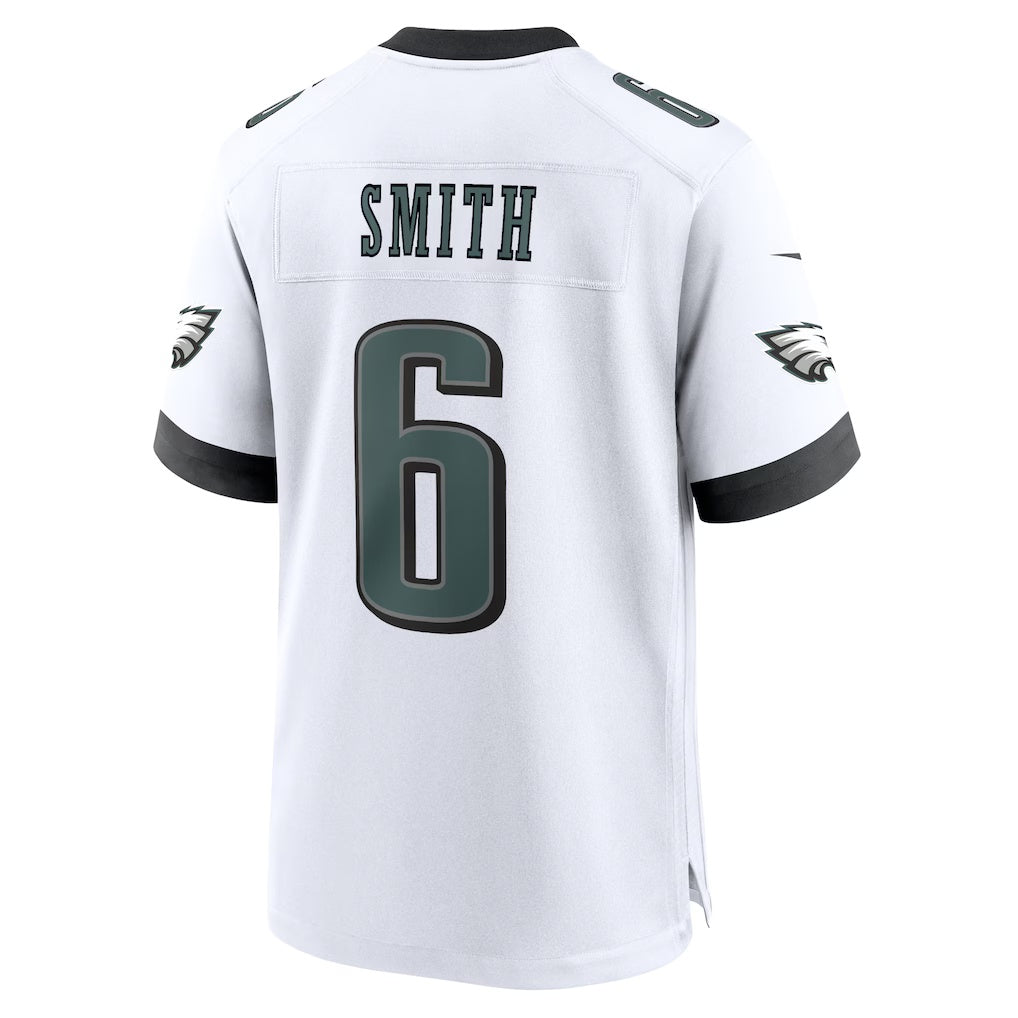 Silnrao P.Eagles #6 DeVonta Smith White White Game Stitched Jerseys