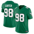 Silnrao P.Eagles #98 Jalen Carter Green Alternate Vapor F.U.S.E. Limited Jersey Stitched American Stitched Jerseys