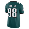 Silnrao P.Eagles #98  Jalen Carter Midnight Green Team Vapor F.U.S.E. Stitched Limited Jerseys