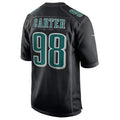 Silnrao P.Eagles #98 Jalen Carter Player Black Fashion Game Stitched Jerseys