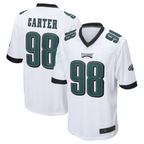 Silnrao P.Eagles #98 Jalen Carter White Game Jersey Stitched American Stitched Jerseys