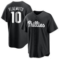 Silnrao P.Phillies #10 J.T. Realmuto Player Black Alt Fashion Home Game Stitched Jerseys