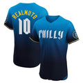 Silnrao P.Phillies #10 J.T. Realmuto Player Blue City Connect Home Limited Elite Stitched Jerseys