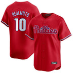 Silnrao P.Phillies #10 J.T. Realmuto Player Red Home Limited Stitched Jerseys
