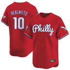 Silnrao P.Phillies #10 J.T. Realmuto Player Red Phillies & Eagles Vapor Premier Limited Stitched Jerseys
