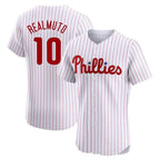 Silnrao P.Phillies #10 J.T. Realmuto Player White Home Limited Elite Stitched Jerseys