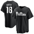 Silnrao  P.Phillies #16 Brandon Marsh Player Black Alt Fashion Home Game Stitched Jerseys
