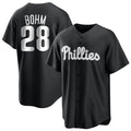 Silnrao P.Phillies #28 Alec Bohm Player Black Home Game Stitched Jerseys