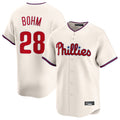 Silnrao  P.Phillies #28 Alec Bohm Player Cream Home Limited Stitched Jerseys