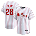 Silnrao  P.Phillies #28 Alec Bohm Player White Home Limited Stitched Jerseys