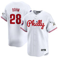 Silnrao  P.Phillies #28 Alec Bohm Player White Phillies & Eagles Vapor Premier Limited Stitched Jerseys