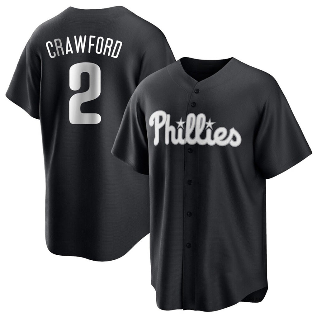 Silnrao P.Phillies #2 Justin Crawford Player Black Alt Fashion Home Game Stitched Jerseys