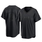 Silnrao P.Phillies #2 Justin Crawford Player Black Pitch Fashion Limited T-shirt Stitched Jerseys