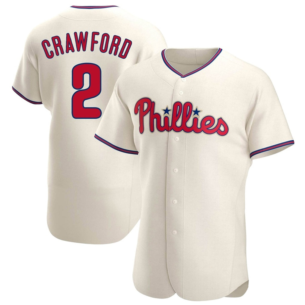 Silnrao P.Phillies #2 Justin Crawford Player Cream Home Limited Elite Stitched Jerseys