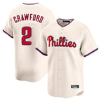 Silnrao P.Phillies #2 Justin Crawford Player Cream Home Limited Stitched Jerseys