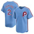 Silnrao P.Phillies #2 Justin Crawford Player Light Blue Game Stitched Jerseys