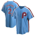 Silnrao P.Phillies #2 Justin Crawford Player Light Blue Home Game Stitched Jerseys