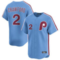 Silnrao P.Phillies #2 Justin Crawford Player Light Blue Home Limited Stitched Jerseys