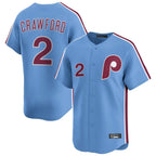 Silnrao P.Phillies #2 Justin Crawford Player Light Blue Home Limited Stitched Jerseys