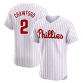 Silnrao P.Phillies #2 Justin Crawford Player White Home Limited Elite Stitched Jerseys