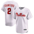 Silnrao P.Phillies #2 Justin Crawford Player White Home Limited Stitched Jerseys