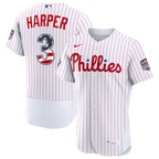 Silnrao P.Phillies #3 Bryce Harper White 2026 All-Star Edition Stars & Stripes Stadium Jerseys-1