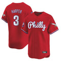 Silnrao P.Phillies #3 Bryce Harper Player Red Phillies & Eagles Vapor Premier Limited Stitched Jerseys