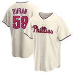 Silnrao P.Phillies #59 Jhoan Duran Player Cream Home Game Stitched Jerseys