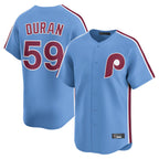 Silnrao P.Phillies #59 Jhoan Duran Player Light Blue Home Game Stitched Jerseys