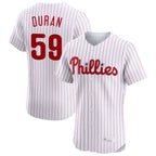 Silnrao P.Phillies #59 Jhoan Duran Player White Home Limited Elite Stitched Jerseys