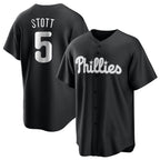Silnrao P.Phillies #5 Bryson Stott Player Black Alt Fashion Home Game Stitched Jerseys