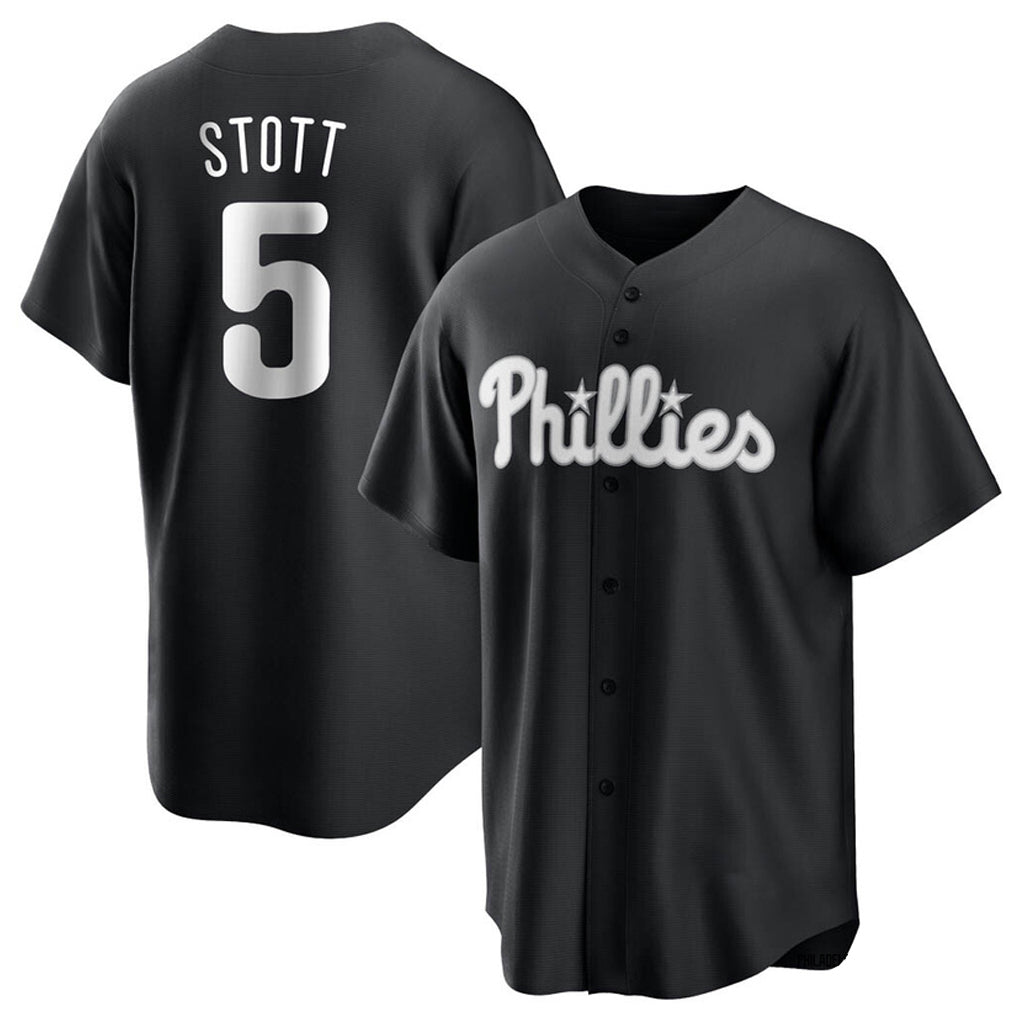 Silnrao P.Phillies #5 Bryson Stott Player Black Alt Fashion Home Game Stitched Jerseys