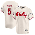 Silnrao P.Phillies #5 Bryson Stott Player Cream Phillies & Eagles Vapor Premier Limited Stitched Jerseys