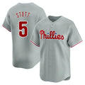 Silnrao P.Phillies #5 Bryson Stott Player Gray Home Limited Stitched Jerseys