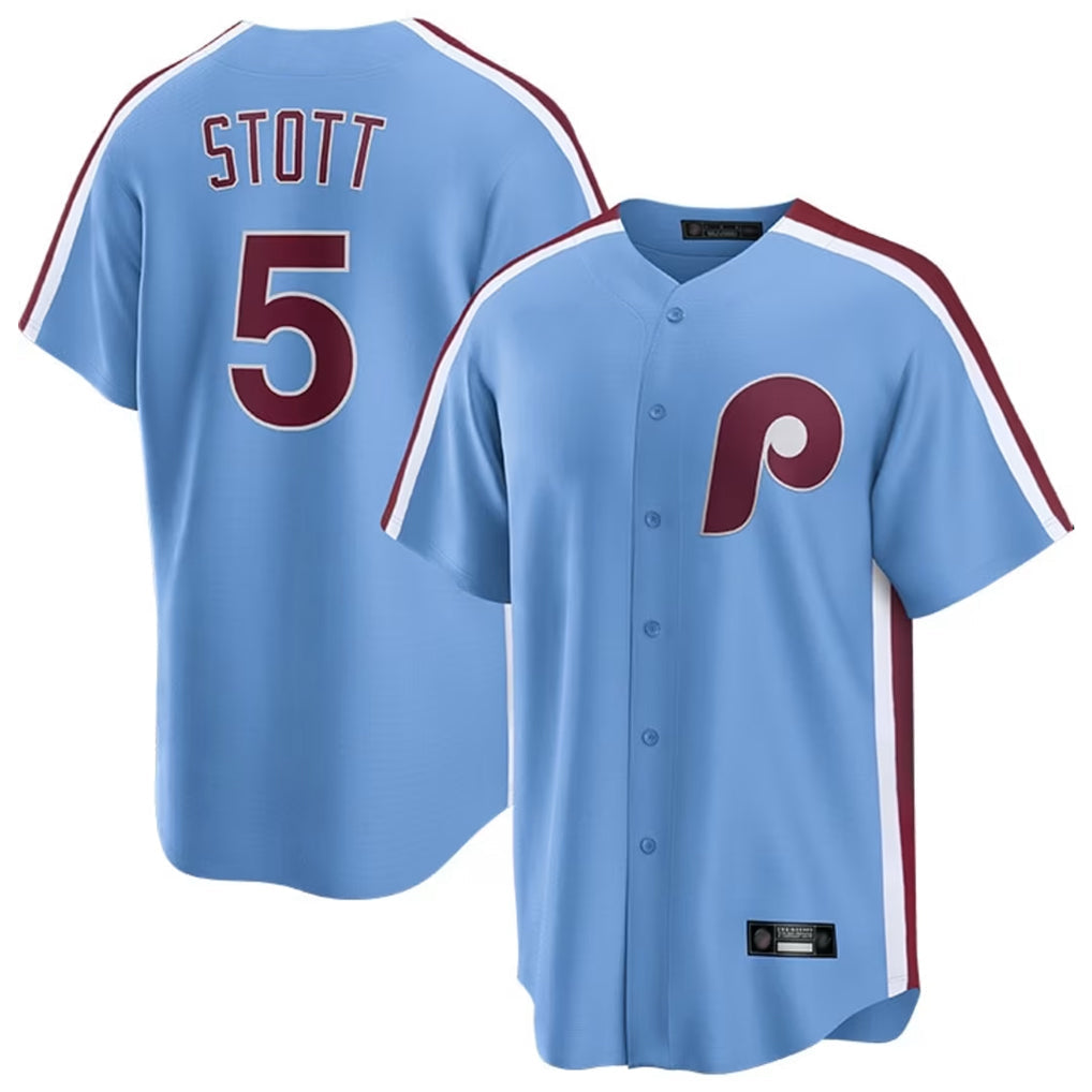 Silnrao P.Phillies #5 Bryson Stott Player Light Blue Home Limited Game Stitched Jerseys