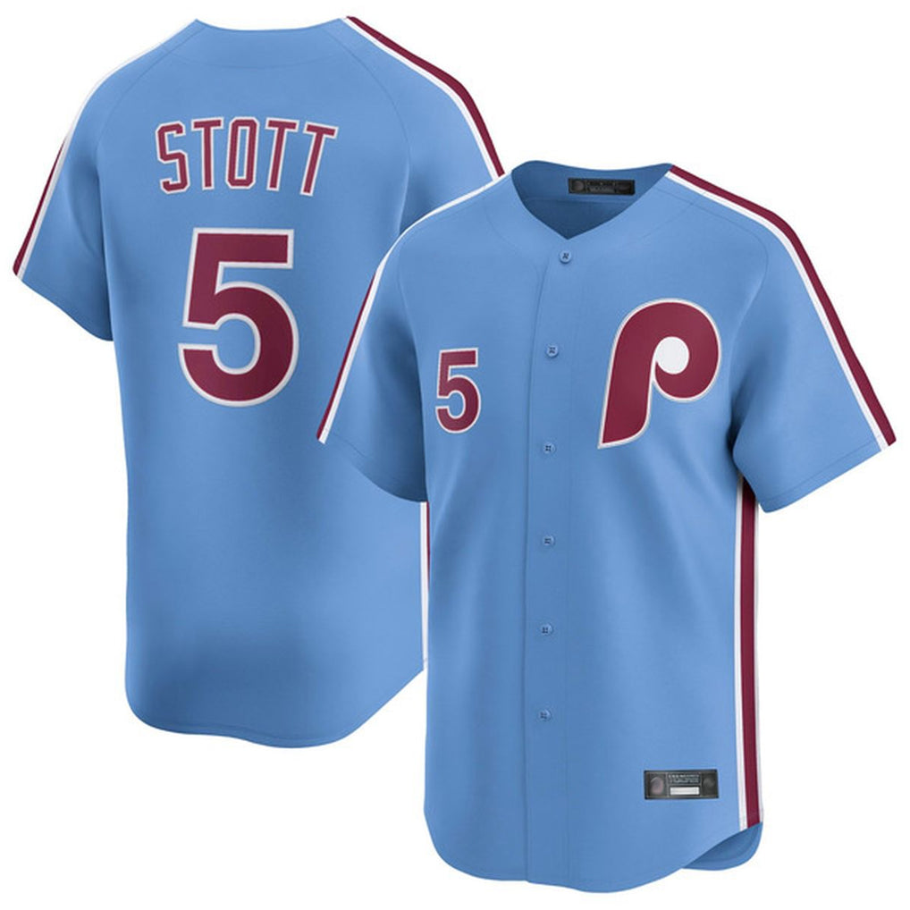 Silnrao P.Phillies #5 Bryson Stott Player Light Blue Home Limited Stitched Jerseys