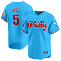 Silnrao P.Phillies #5 Bryson Stott Player Light Blue Phillies & Eagles Vapor Premier Limited Stitched Jerseys