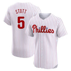 Silnrao P.Phillies #5 Bryson Stott Player White Home Limited Elite Stitched Jerseys
