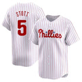 Silnrao P.Phillies #5 Bryson Stott Player White Home Limited Stitched Jerseys