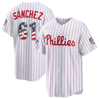 Silnrao P.Phillies #61 Cristopher S¨¢nchez White 2026 All-Star Edition Stars & Stripes Stadium Jerseys