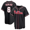 Silnrao P.Phillies #6 Ryan Howard Player Black Fashion Out Home Game Stitched Jerseys