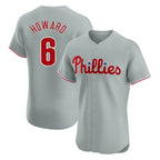 Silnrao P.Phillies #6 Ryan Howard Player Gray Home Limited Elite Stitched Jerseys