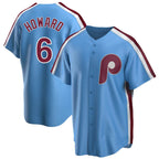 Silnrao P.Phillies #6 Ryan Howard Player Light Blue Home Game Stitched Jerseys