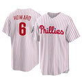 Silnrao P.Phillies #6 Ryan Howard Player White Home Game Stitched Jerseys