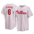Silnrao P.Phillies #6 Ryan Howard Player White Home Game Stitched Jerseys
