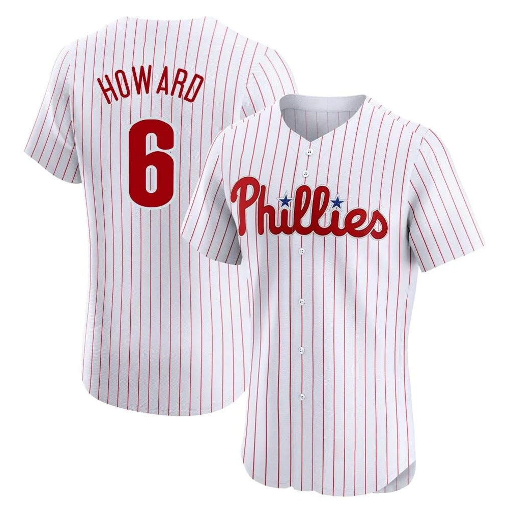 Silnrao P.Phillies #6 Ryan Howard Player White Home Limited Elite Stitched Jerseys